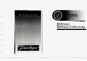 Manual Cadillac DeVille (1996)