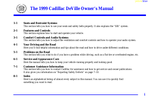 Handleiding Cadillac DeVille (1999)