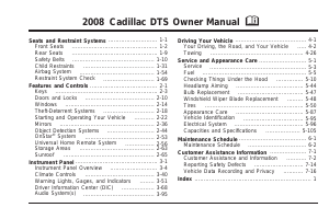 Handleiding Cadillac DTS Sedan (2008)