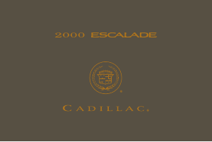 Handleiding Cadillac Escalade (2000)