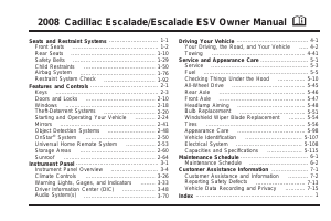Handleiding Cadillac Escalade (2008)