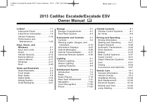 Manual Cadillac Escalade (2013)