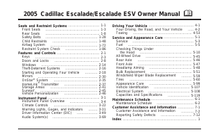 Manual Cadillac Escalade ESV (2005)