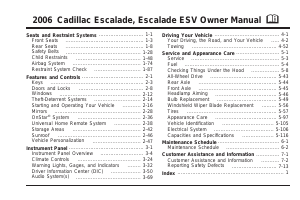 Handleiding Cadillac Escalade ESV (2006)