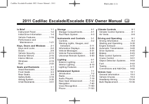 Handleiding Cadillac Escalade ESV (2011)