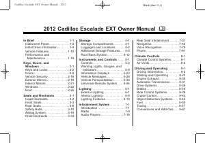 Handleiding Cadillac Escalade EXT (2012)