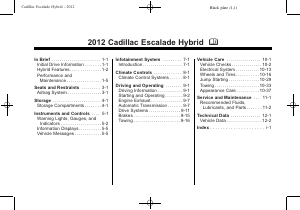Handleiding Cadillac Escalade Hybrid (2012)