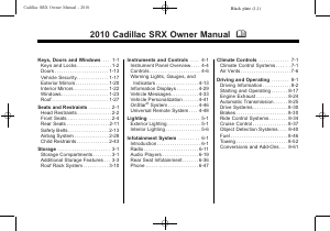 Handleiding Cadillac SRX Crossover (2010)