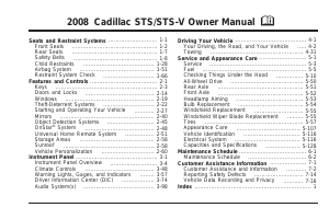 Handleiding Cadillac STS Sedan (2008)