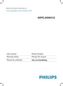 Manual de uso Philips 40PFL3008H Televisor de LED