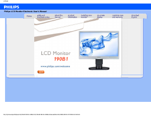 Bruksanvisning Philips 190B1CB LCD skärm