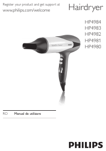 Manual Philips HP4983 Uscător de păr