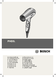 Bruksanvisning Bosch PHD5513 Beautixx Hårtørker