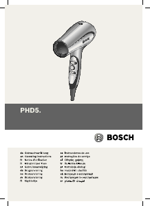 Εγχειρίδιο Bosch PHD5513 Beautixx Πιστολάκι μαλλιών