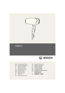 Εγχειρίδιο Bosch PHD5714 PurplePassion Πιστολάκι μαλλιών