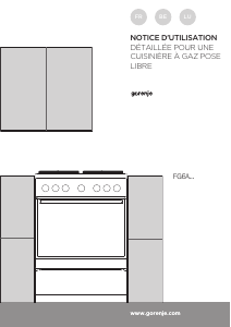 Mode d’emploi Gorenje GI6130WC Cuisinière