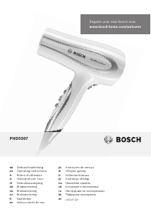 Kullanım kılavuzu Bosch PHD5987 KeratinAdvance Saç kurutma makinesi