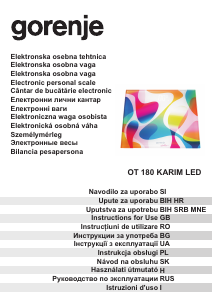 Handleiding Gorenje OT180KARIM LED Weegschaal