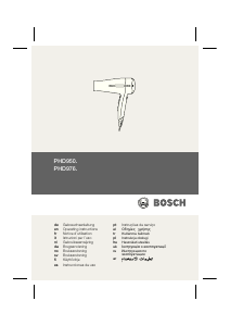 Brugsanvisning Bosch PHD9500 ProSalon Home Hårtørrer