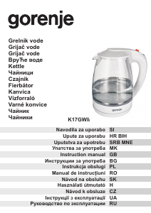 Instrukcja Gorenje K17GWII Czajnik