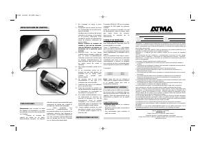 Manual de uso Atma SP 823 Secador de pelo