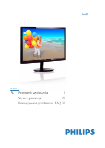Instrukcja Philips 244E5QHSD Monitor LED