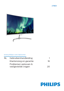 Handleiding Philips 278E8QJAB LED monitor
