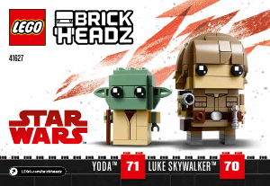 Manual Lego set 41627 Brickheadz Luke Skywalker & Yoda