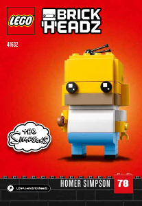 Manual Lego set 41632 Brickheadz Homer Simpson & Krusty the Clown