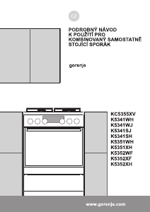 Manuál Gorenje K5351WH Sporák