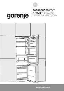 Manuál Gorenje NRKI4182A1 Lednice s mrazákem