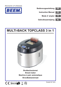 Handleiding Beem B7.001 Multi-Back Topclass 3in1 Broodbakmachine