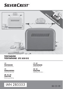 Manual SilverCrest IAN 285553 Toaster