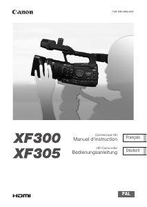 Bedienungsanleitung Canon XF305 Camcorder