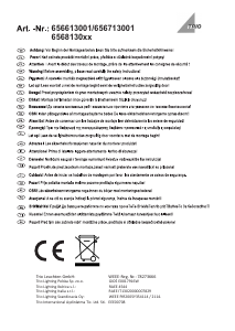 Manuale Trio 656713001 Milano Lampada