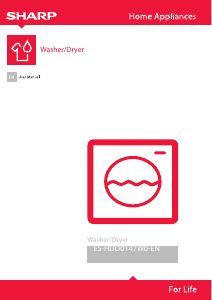 Handleiding Sharp ES-HDD0147W0 Was-droog combinatie