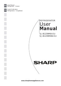 Bruksanvisning Sharp SJ-B1239M0I Kyl-frys