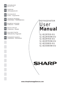 Rokasgrāmata Sharp SJ-B2297E0W Ledusskapis ar saldētavu