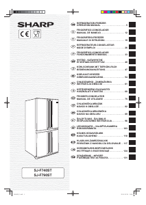 Посібник Sharp SJ-F740STSL Холодильник із морозильною камерою
