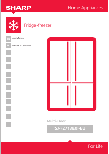 Bruksanvisning Sharp SJ-F2713E0I Kyl-frys