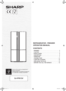 Bruksanvisning Sharp SJ-FP813VST Kyl-frys