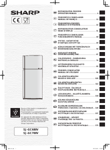 Посібник Sharp SJ-GC680VBK Холодильник із морозильною камерою