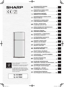 Rokasgrāmata Sharp SJ-SC700VWH Ledusskapis ar saldētavu
