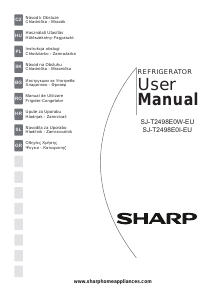 Priručnik Sharp SJ-T2498E0W Frižider – zamrzivač