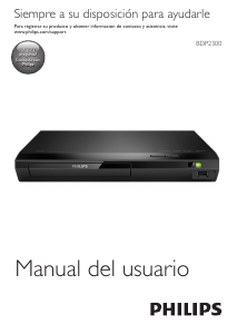 Manual de uso Philips BDP2300 Reproductor de blu-ray