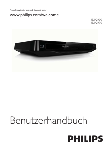 Bedienungsanleitung Philips BDP2900 Blu-ray player