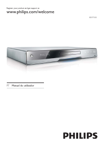 Manual Philips BDP7500SL Leitor de blu-ray