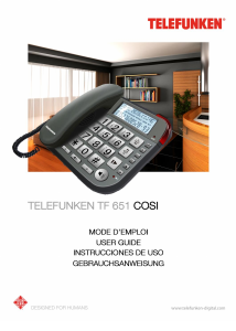Bruksanvisning Telefunken TF 651 Cosi Telefon