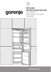 Handleiding Gorenje RKI5182A1UK Koel-vries combinatie