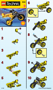 Instrukcja Lego set 2544 Technic Motocykl